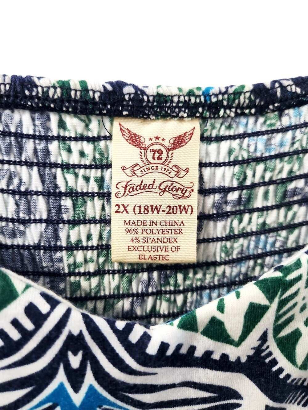 Faded Glory Geometric Paisley Print Sleeveless Knit Maxi Dress | 2X - Picture 4 of 8
